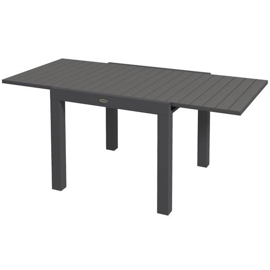 Table de Jardin Extensible Aluminium Repas Plein Air Rallonge 162cm Gris - ComfortXL Outdoor Living - Image 2