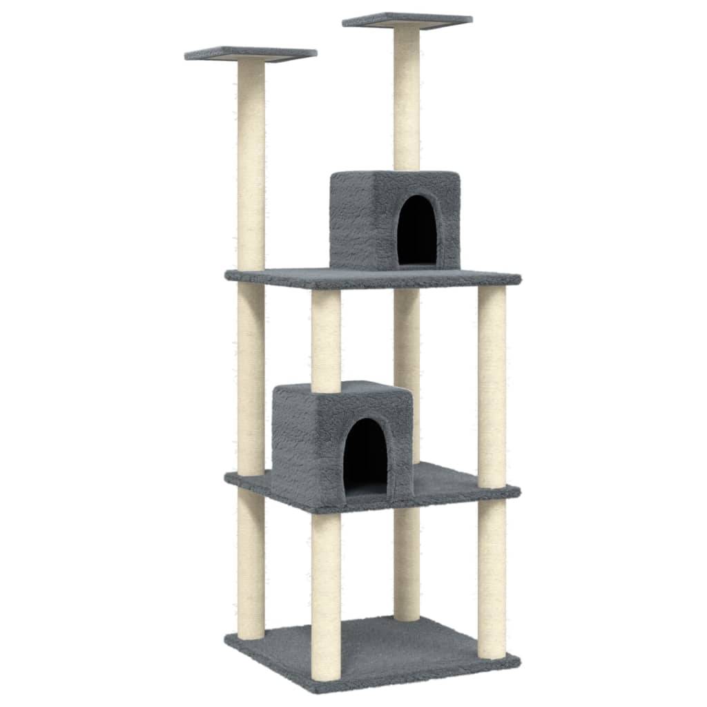 Vidaxl - Arbre à chat avec griffoirs en sisal Gris foncé 141 cm vidaXL 171526 - Imagen 2