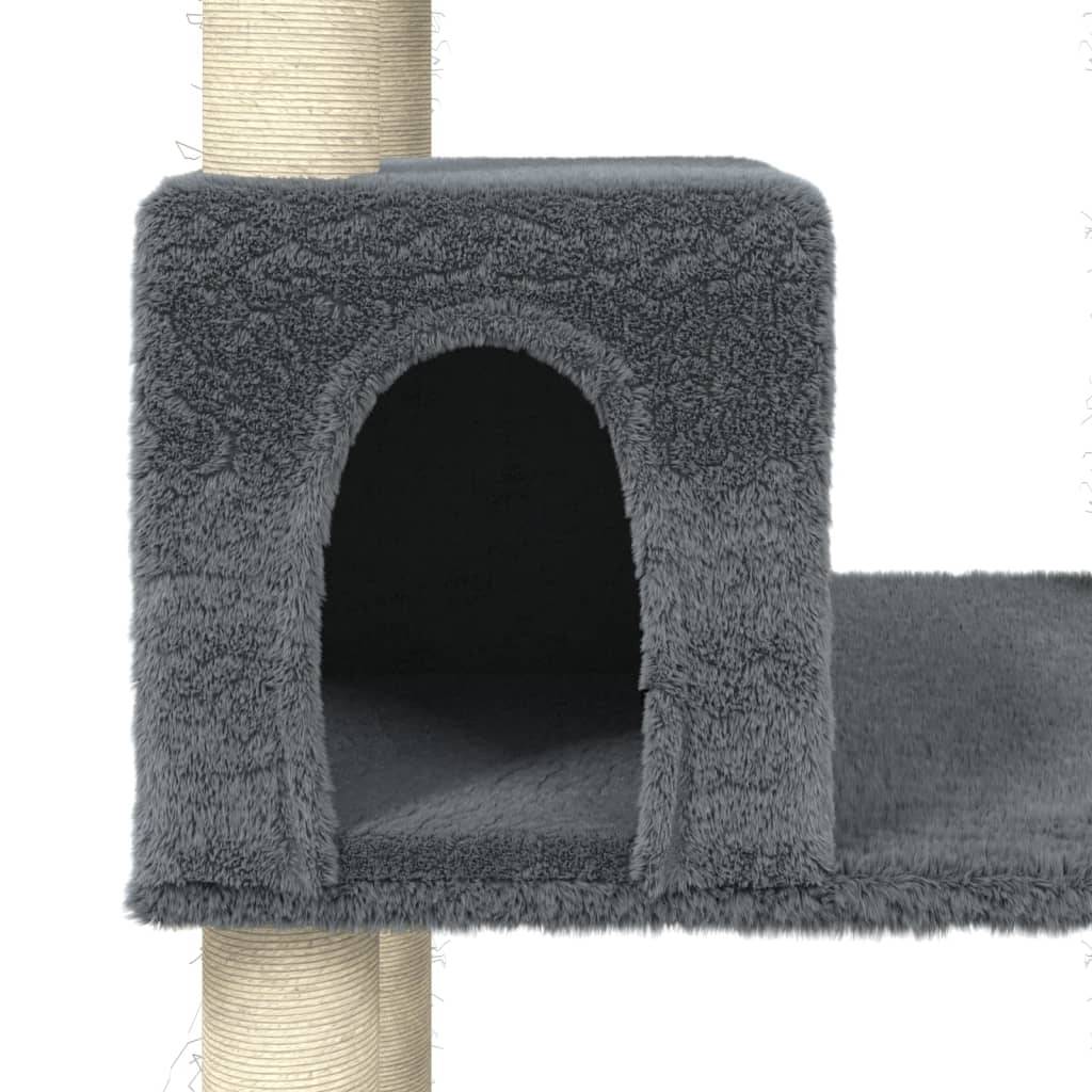Vidaxl - Arbre à chat avec griffoirs en sisal Gris foncé 141 cm vidaXL 171526 - Imagen 4