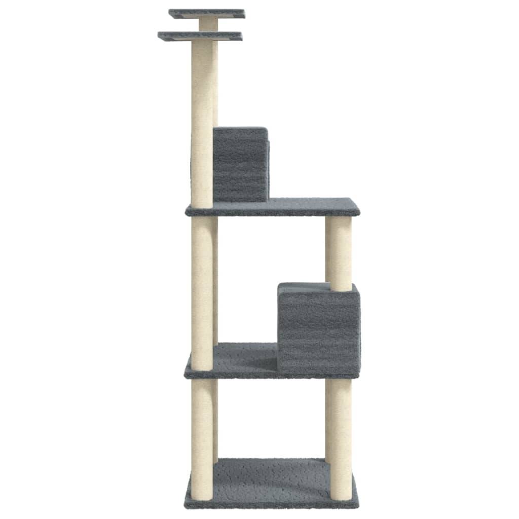 Vidaxl - Arbre à chat avec griffoirs en sisal Gris foncé 141 cm vidaXL 171526 - Imagen 6
