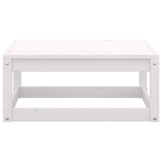 Helloshop26 - Salon de jardin meuble d'extérieur ensemble de mobilier 13 pièces blanc bois de pin massif - Imagen 7