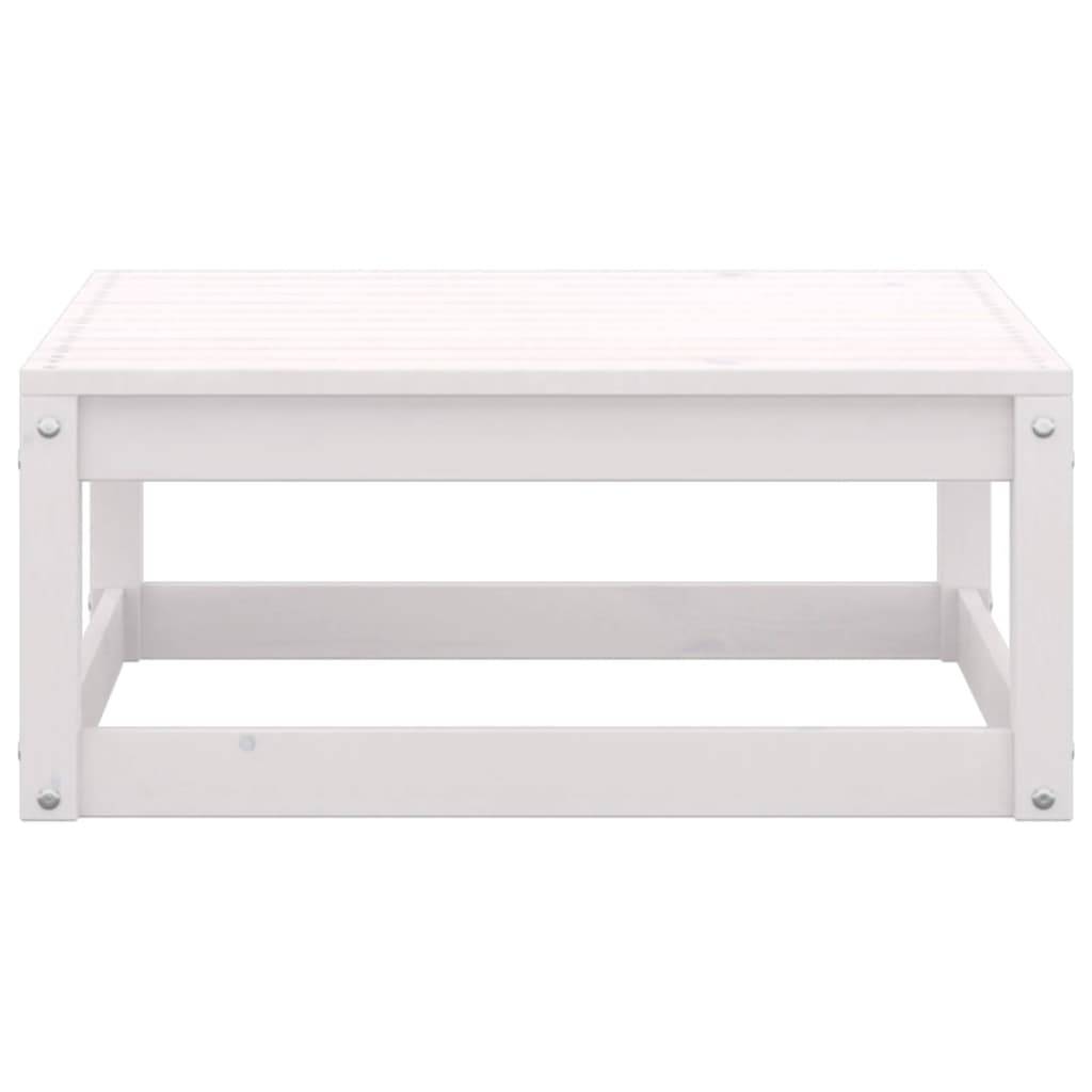 Helloshop26 - Salon de jardin meuble d'extérieur ensemble de mobilier 13 pièces blanc bois de pin massif - Imagen 7