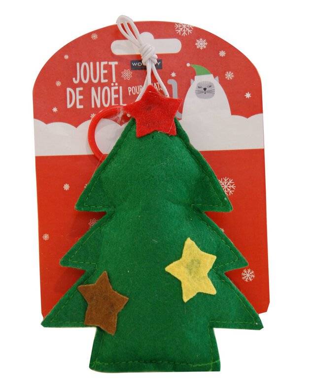 Wouapy - Juguete árbol de Navidad de fieltro verde 10,5 x 8 x 3 cm - WOUAPY