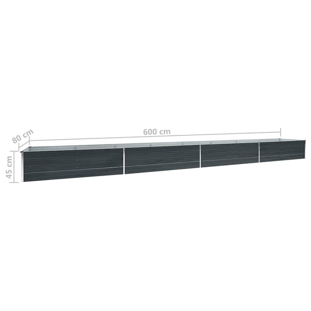 Prolenta Premium - Jardinière acier anthracite 600 x 80 x 45 cm - Prolenta premium p378.3 - Image 7