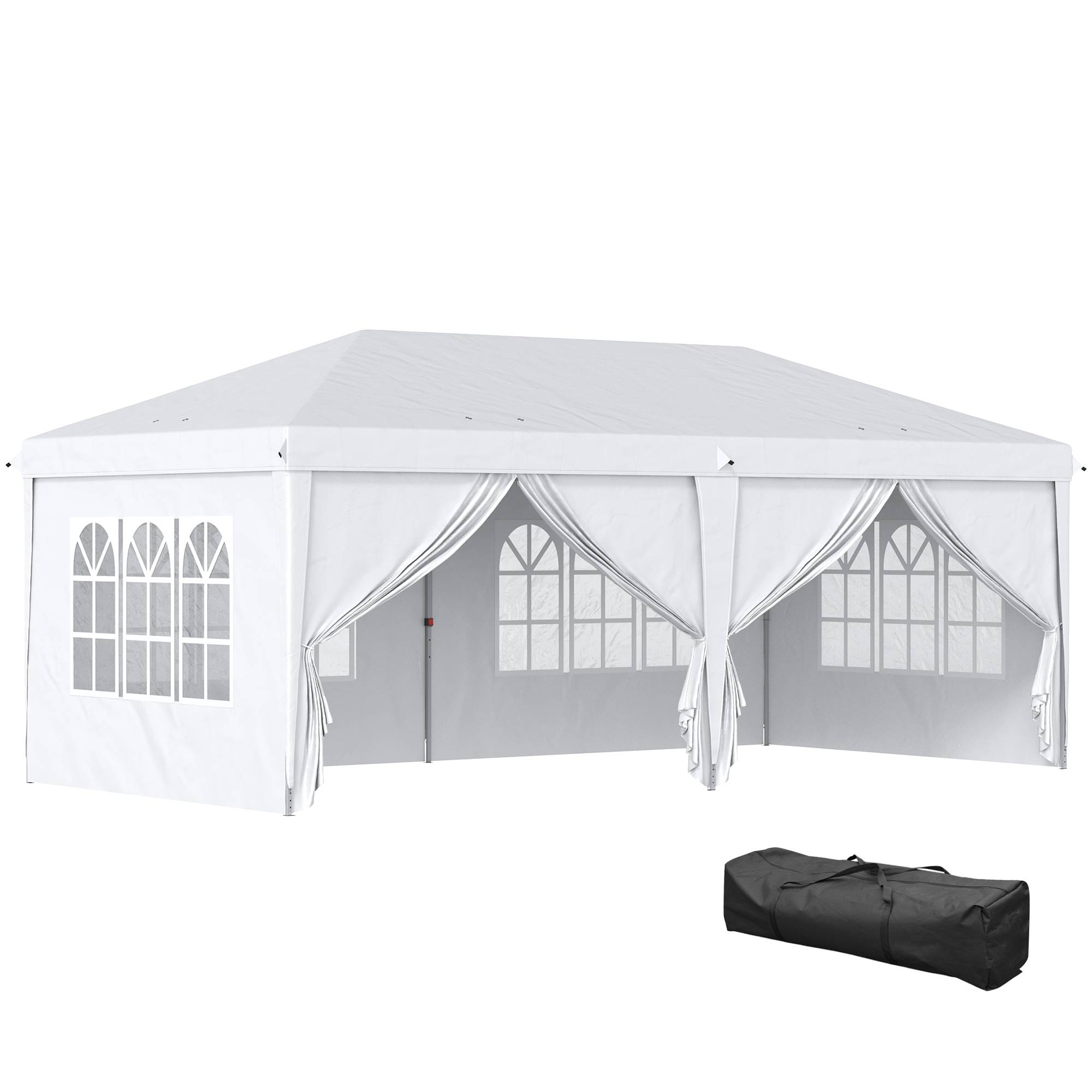 Tonnelle pliante métals gris 585 x 295 x 270 cm - PANGIVO - Image 2