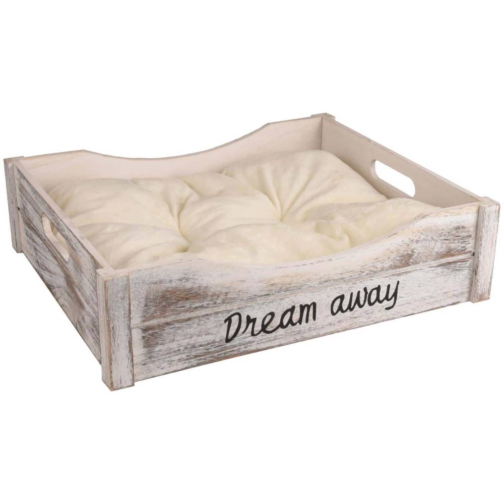 Panier et coussin Clio  rectangulaire. 45 x 38 x 12 cm.  Blanc.  pour chat. - Imagen 1