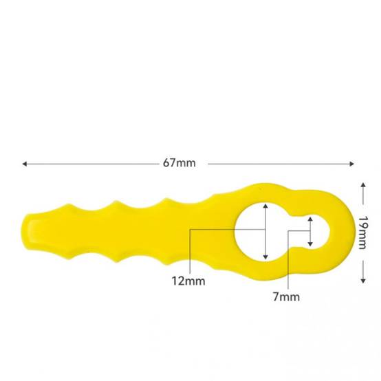 Lot de 20 Lames de Rechange Compatibles pour Ryobi Coupe-Bordure RAC155 RAC157 RAC158, Têtes Double Lames Dentelées-Lytech - Image 2