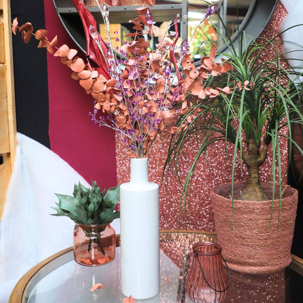 Branche de Fleurs "Cristal" en verre transparent 90cm Chemin de campagne - Imagen 3
