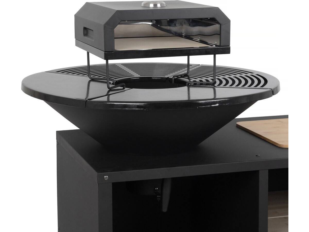Habitat Et Jardin - Barbecue Plancha Brasero Avec Four à Pizza "maréchal" - ø 81 Cm  - Noir -habitat Et Jardin - Image 4