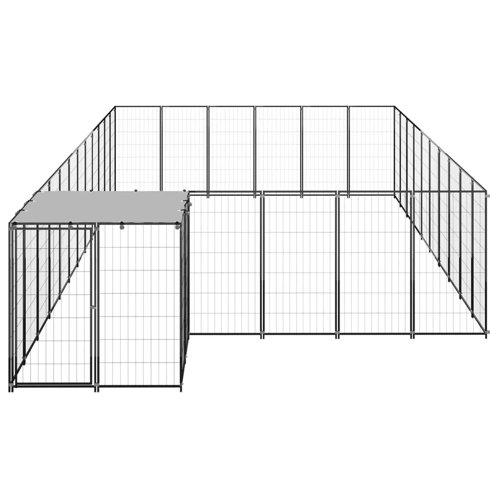 Vidaxl - Chenil Noir 19,36 m² Acier vidaXL 3082215 - Imagen 7
