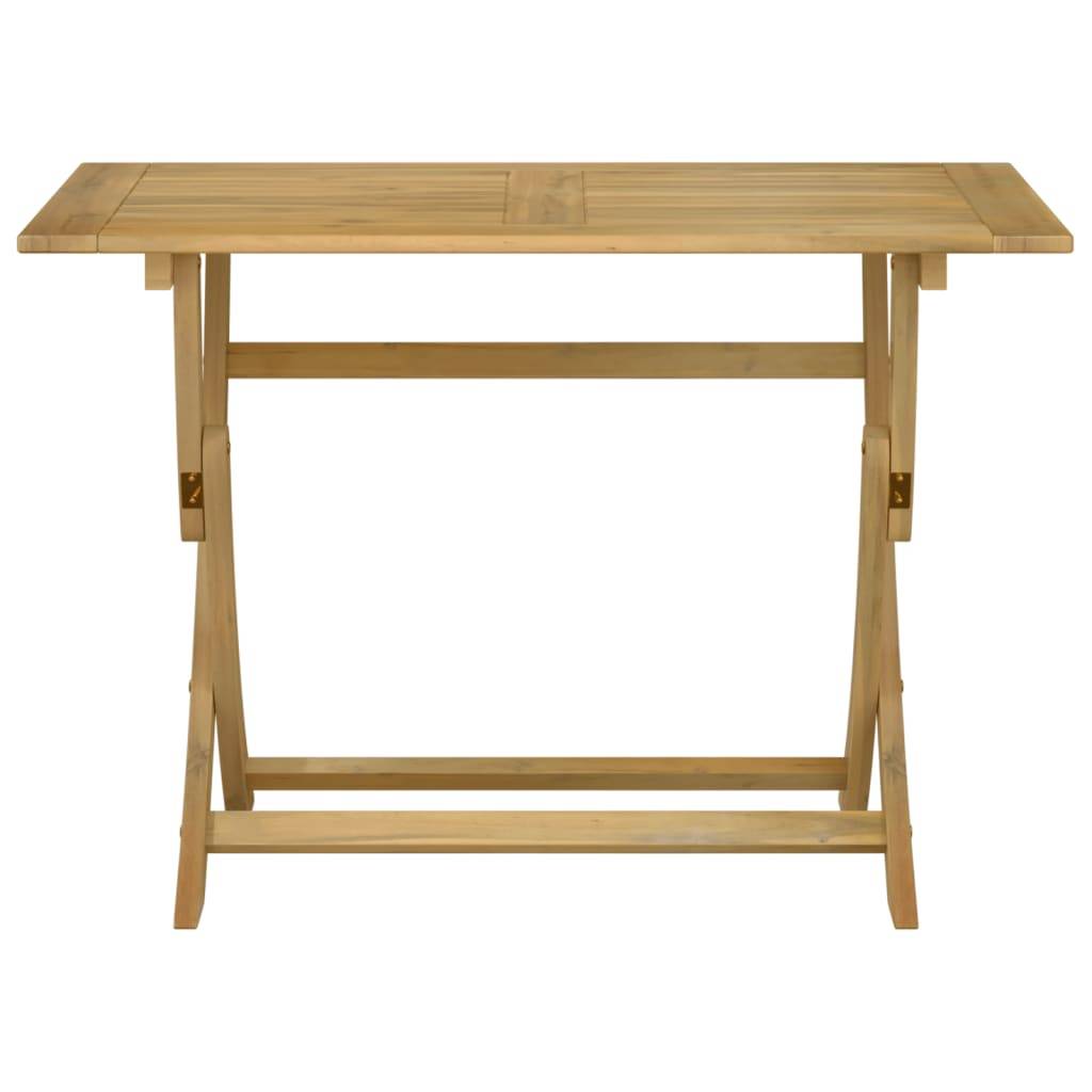 ComfortXL - Table de Jardin Pliable en Bois d'Acacia Massif 110x55 cm, Idéale Balcon et Petits Espaces – ComfortXL Outdoor Living - Image 4