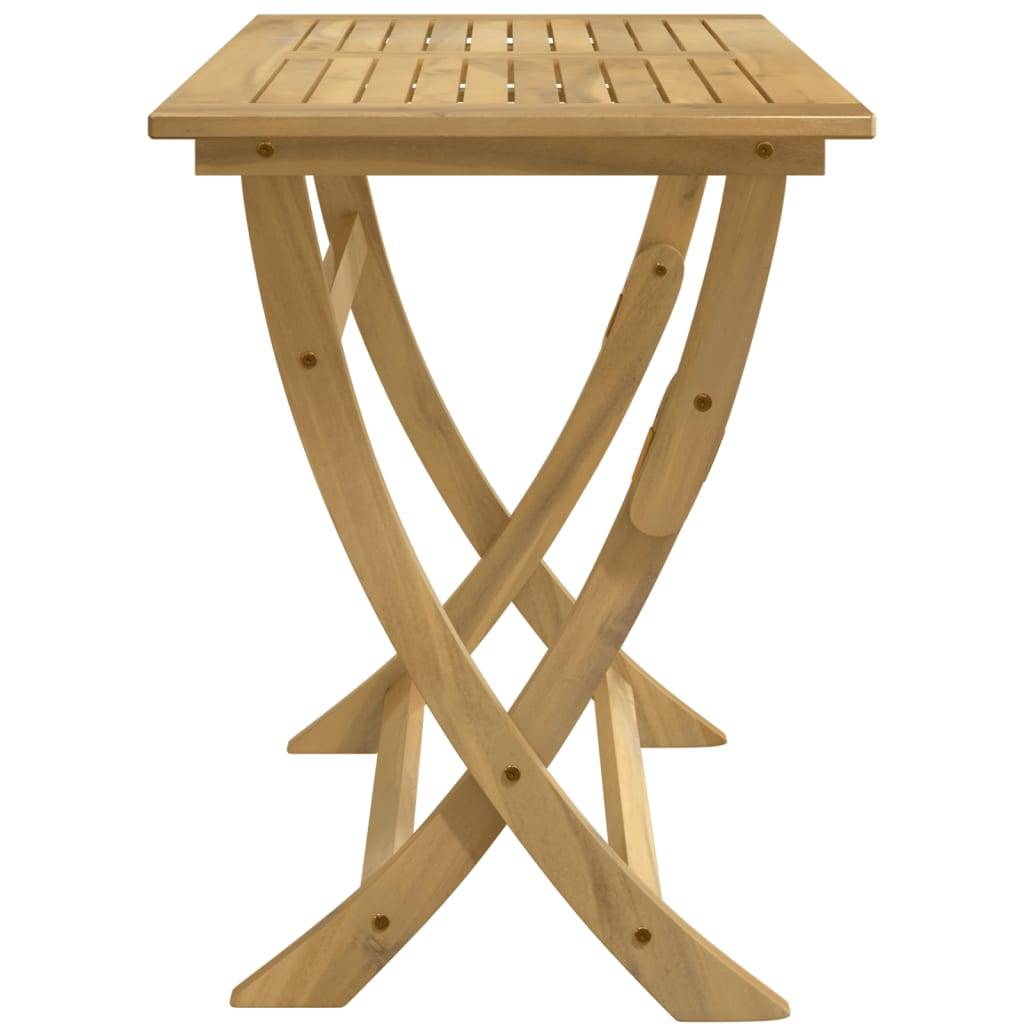 ComfortXL - Table de Jardin Pliable en Bois d'Acacia Massif 110x55 cm, Idéale Balcon et Petits Espaces – ComfortXL Outdoor Living - Image 5