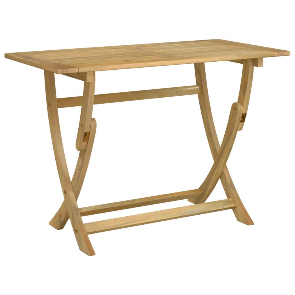 ComfortXL - Table de Jardin Pliable en Bois d'Acacia Massif 110x55 cm, Idéale Balcon et Petits Espaces – ComfortXL Outdoor Living - Image 2