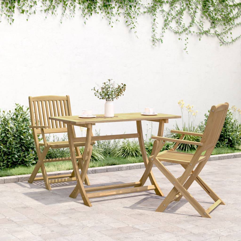 ComfortXL - Table de Jardin Pliable en Bois d'Acacia Massif 110x55 cm, Idéale Balcon et Petits Espaces – ComfortXL Outdoor Living - Image 3