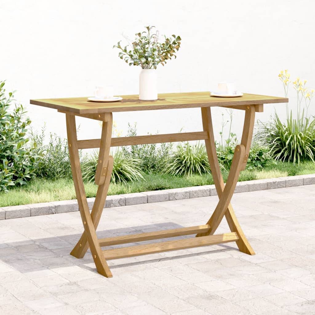 ComfortXL - Table de Jardin Pliable en Bois d'Acacia Massif 110x55 cm, Idéale Balcon et Petits Espaces – ComfortXL Outdoor Living - Image 1