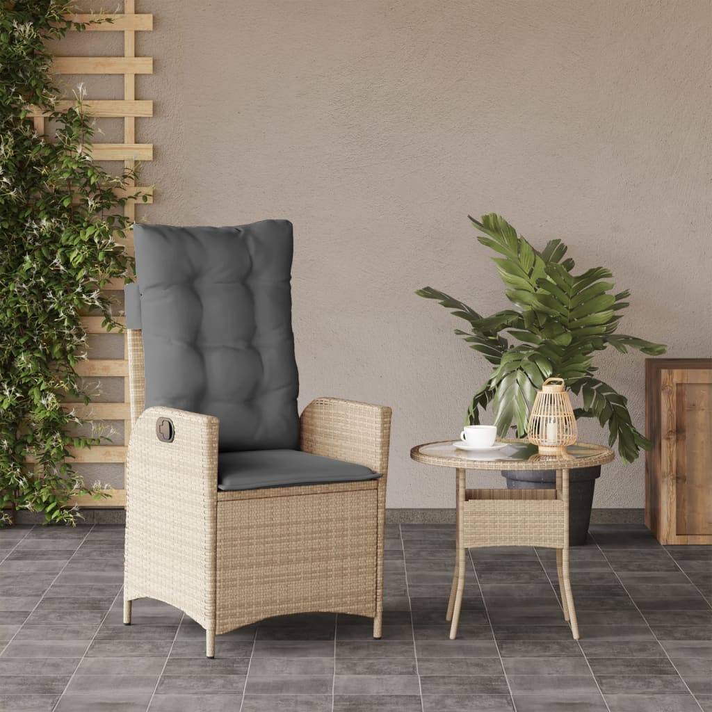 Prolenta Premium - Chaises de jardin rotin beige 57 x 61 x 93 cm - Prolenta premium p367.1 - Image 3