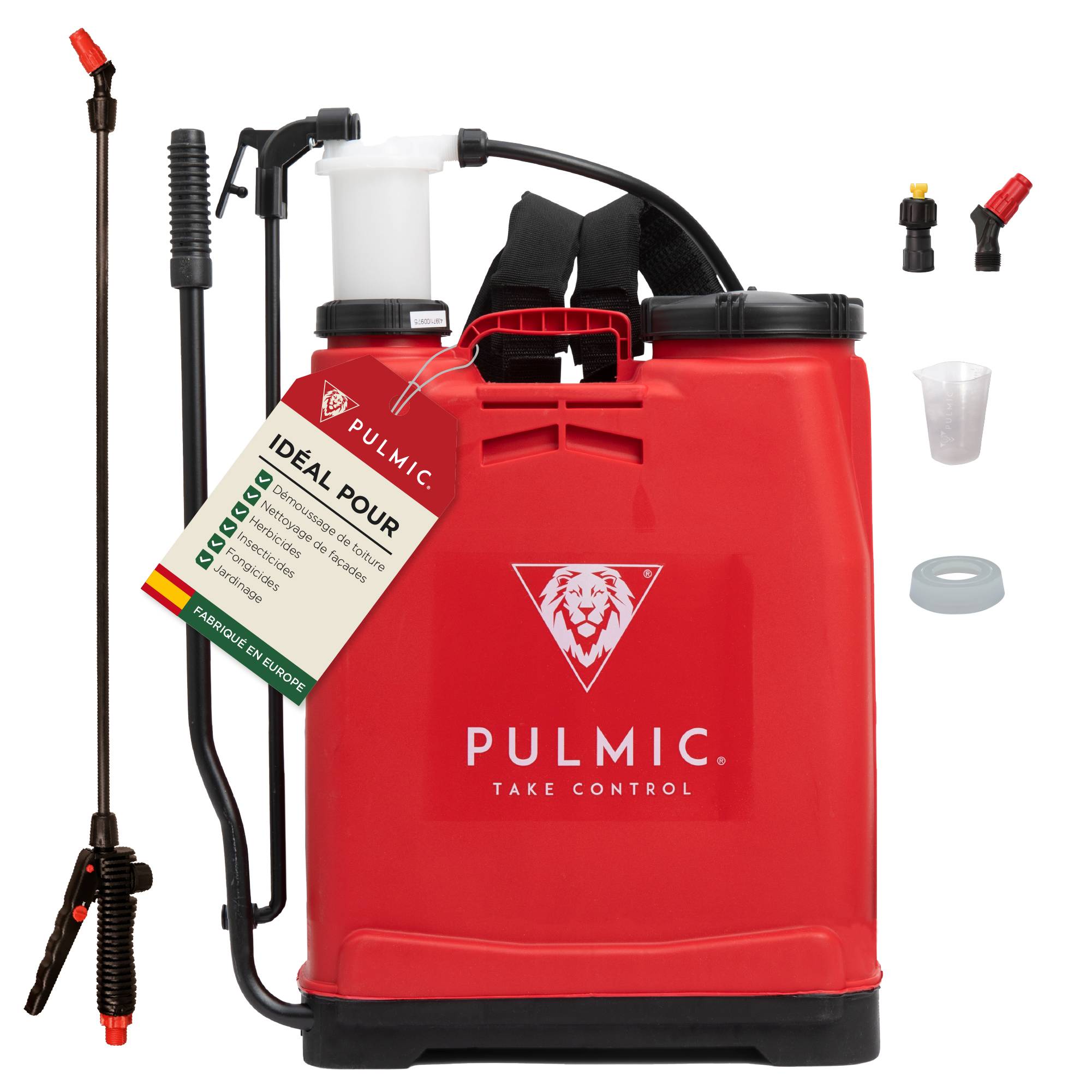 Pulmic Pulvérisateur Dorsal Manuel 16L.Sulfateuse Professionnelle pour pulvérisation.Sac à Dos de pulvérisation pour herbicide - Image 1