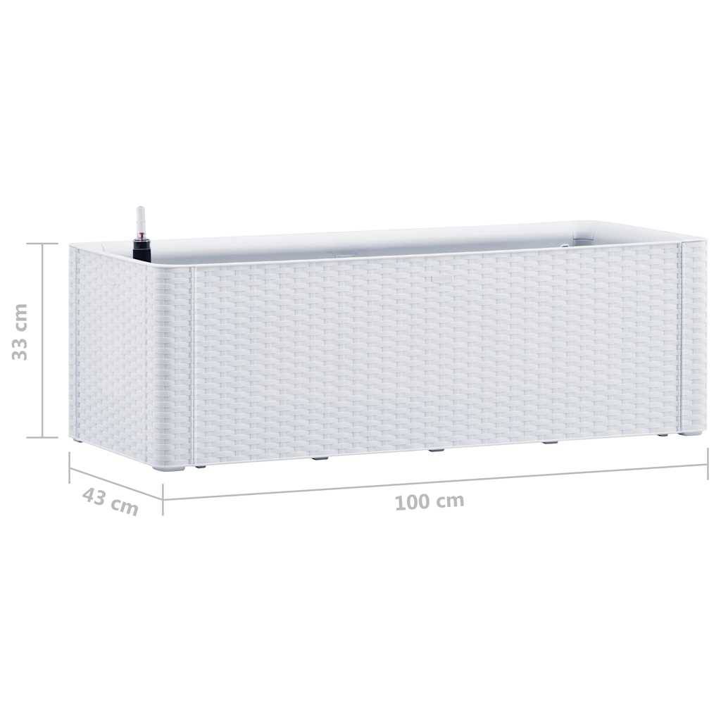 Lit surélevé de jardin polypropylène blanc 100 x 43 x 33 cm - PANGIVO - Image 7