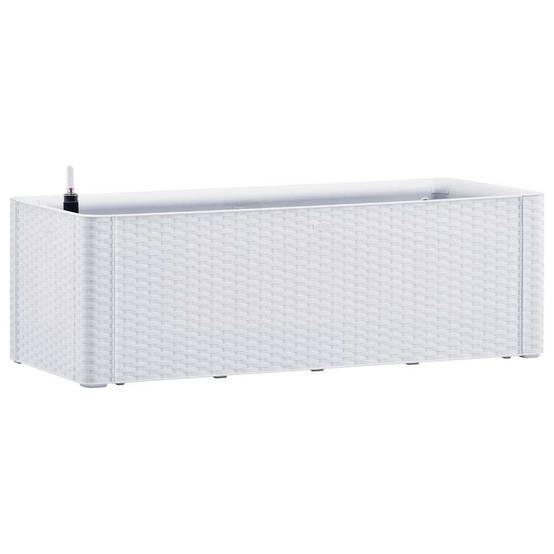 Lit surélevé de jardin polypropylène blanc 100 x 43 x 33 cm - PANGIVO - Image 2