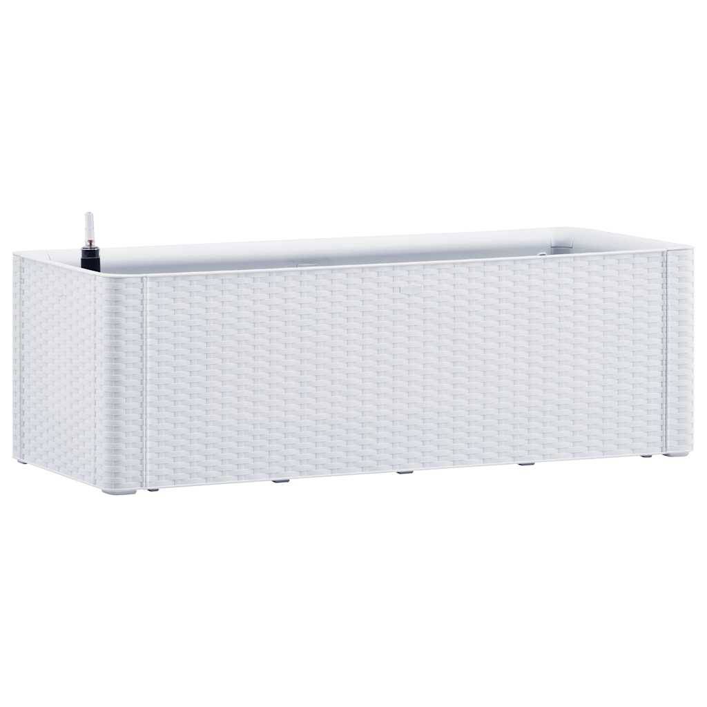 Lit surélevé de jardin polypropylène blanc 100 x 43 x 33 cm - PANGIVO - Image 2