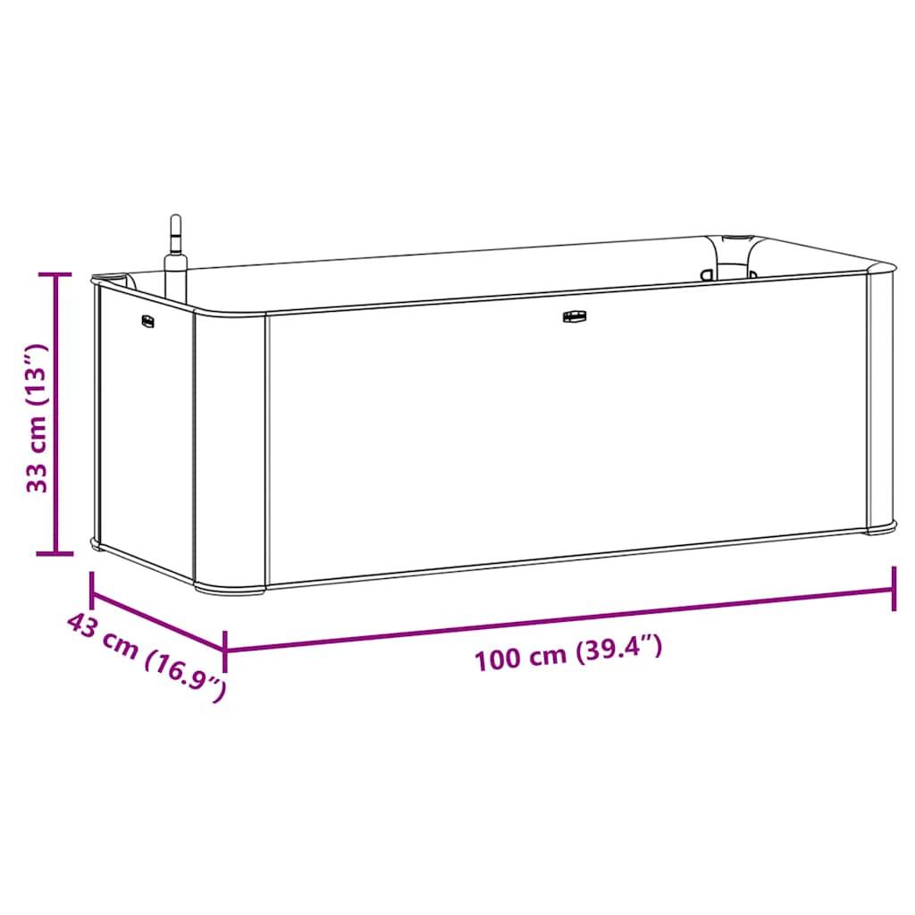 Lit surélevé de jardin polypropylène blanc 100 x 43 x 33 cm - PANGIVO - Image 8