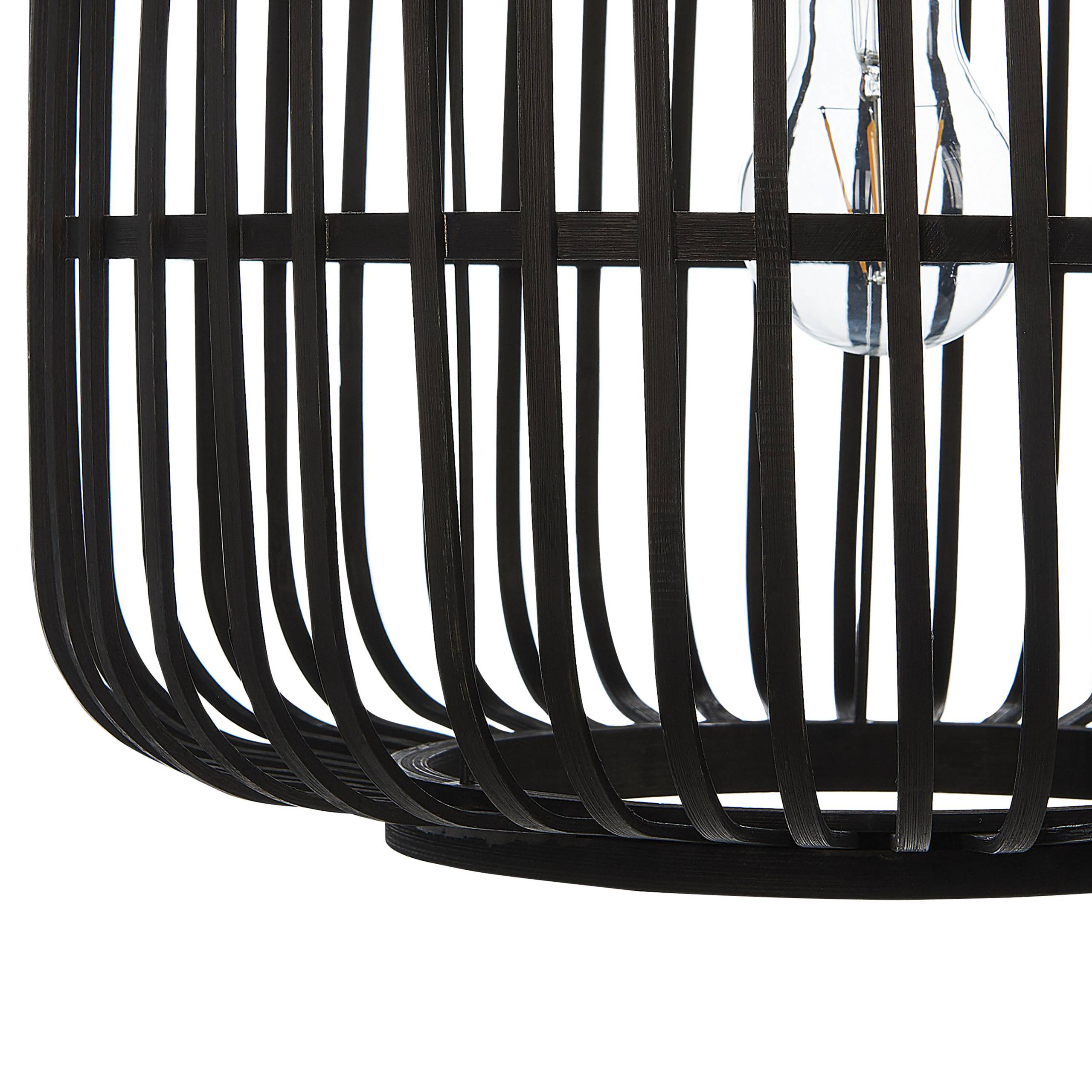 Beliani - Lampe suspension Bambou Noir MACHEKE - 32x32x24- Beliani - Image 6