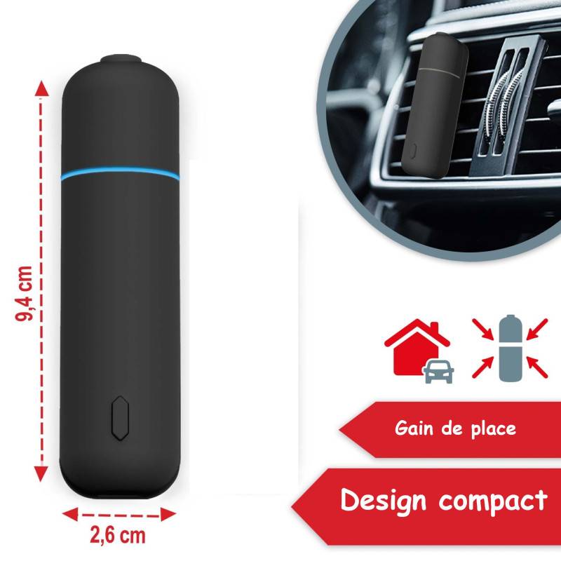 Diffuseur aromatique Noir pour huile et parfum sans fil Idéal pour la voiture ou l'intérieur - Image 2