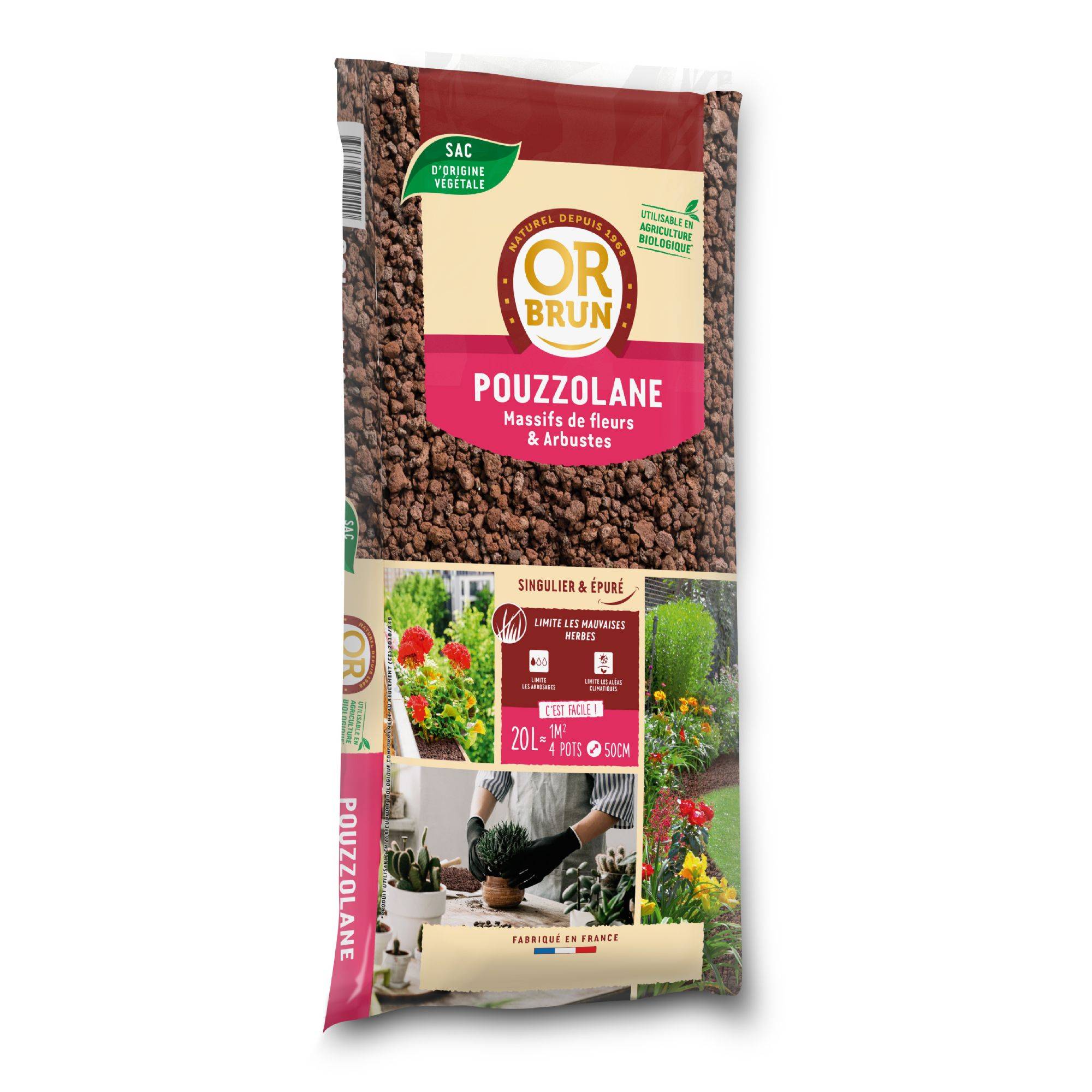 Or Brun - Pouzzolane 20 L Or Brun