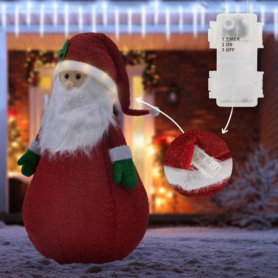 LED figurine de noel en acrylique et pvc et cuivre et led - 35 x 20 x 15 - Multicolore LED figurine de noel en acrylique et pvc et cuivre et led - 35 x 20 x 15 - Multicolore
