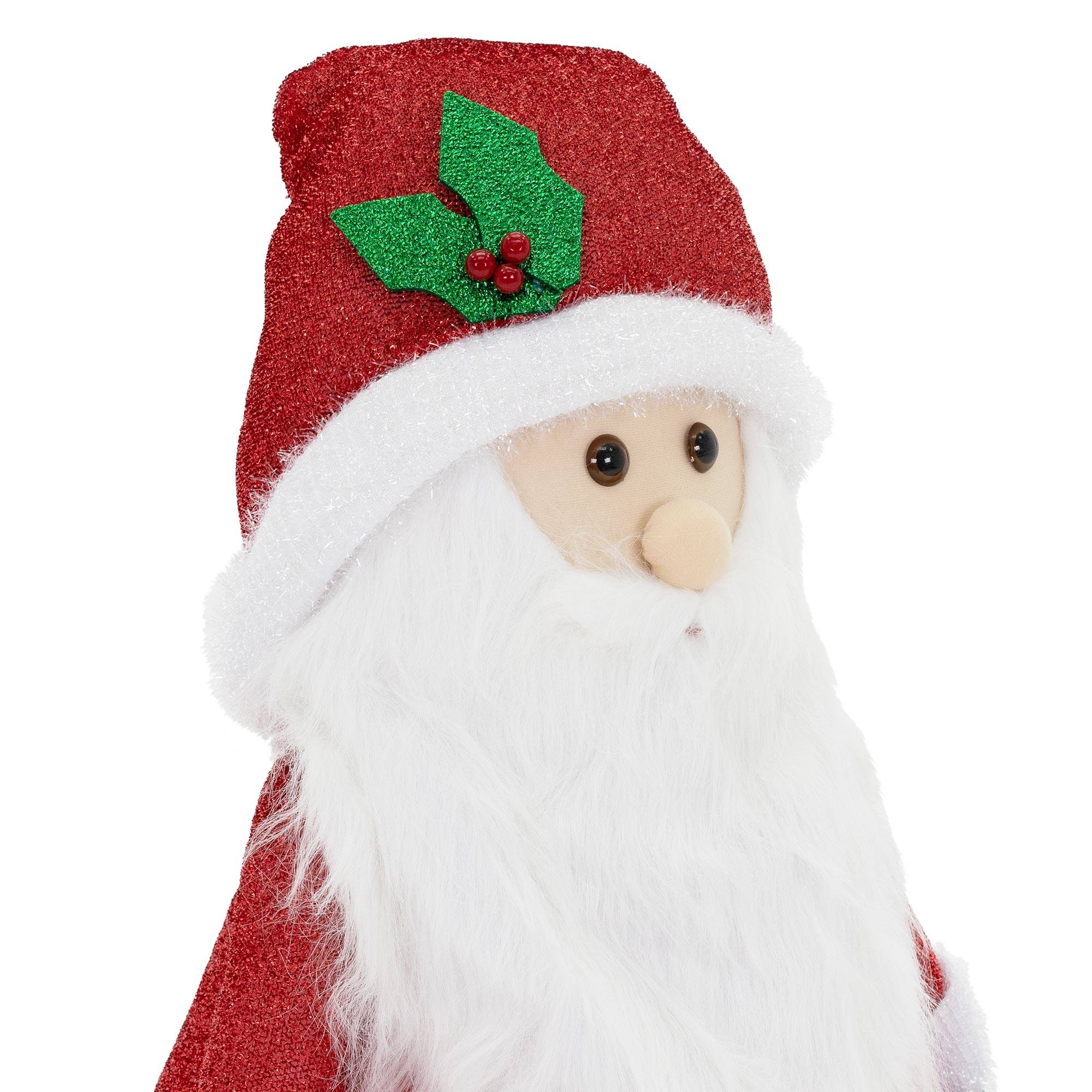 Ecd-Germany - Père Noël XXL á LED figure illuminé de Noël pour extérieur avec minuteur 140 cm - Imagen 4