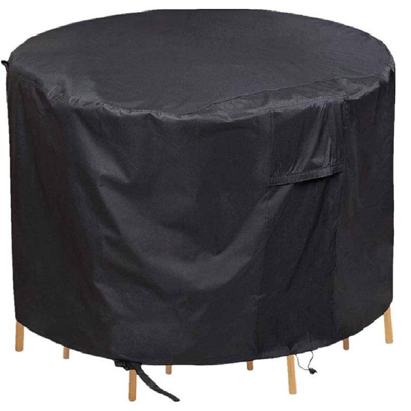 IntiMeg - Housse salon de jardin, Oxford Housse de Protection Salon de Jardin Housse Table Bâche Salon de Jardin Imperméable Résistant à la Vent , 148x60 cm - Image 2