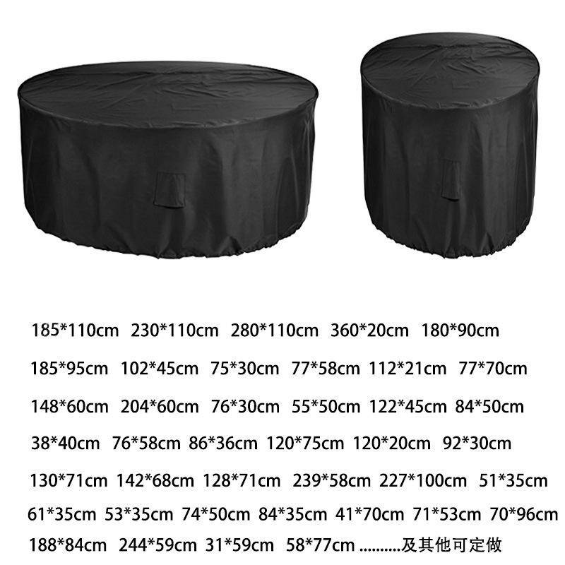 IntiMeg - Housse salon de jardin, Oxford Housse de Protection Salon de Jardin Housse Table Bâche Salon de Jardin Imperméable Résistant à la Vent , 148x60 cm - Image 5