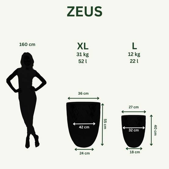 Pot ZEUS 41x55cm bronze sablé - Image 4