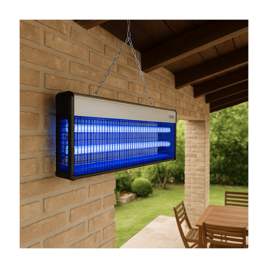Lampe Anti Moustique Extérieur 40W Lampe Ultra Violet - Elimine Mouche, Moucheron, Insectes Volants Surface 150m² PLEIN AIR - Imagen 5