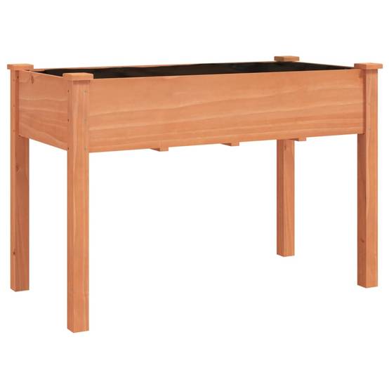 Grand carré potager surélevé mobile bois de sapin Brun 118x59 cm – ComfortXL Outdoor Living - Image 3