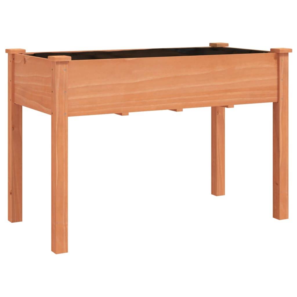 Grand carré potager surélevé mobile bois de sapin Brun 118x59 cm – ComfortXL Outdoor Living - Image 3