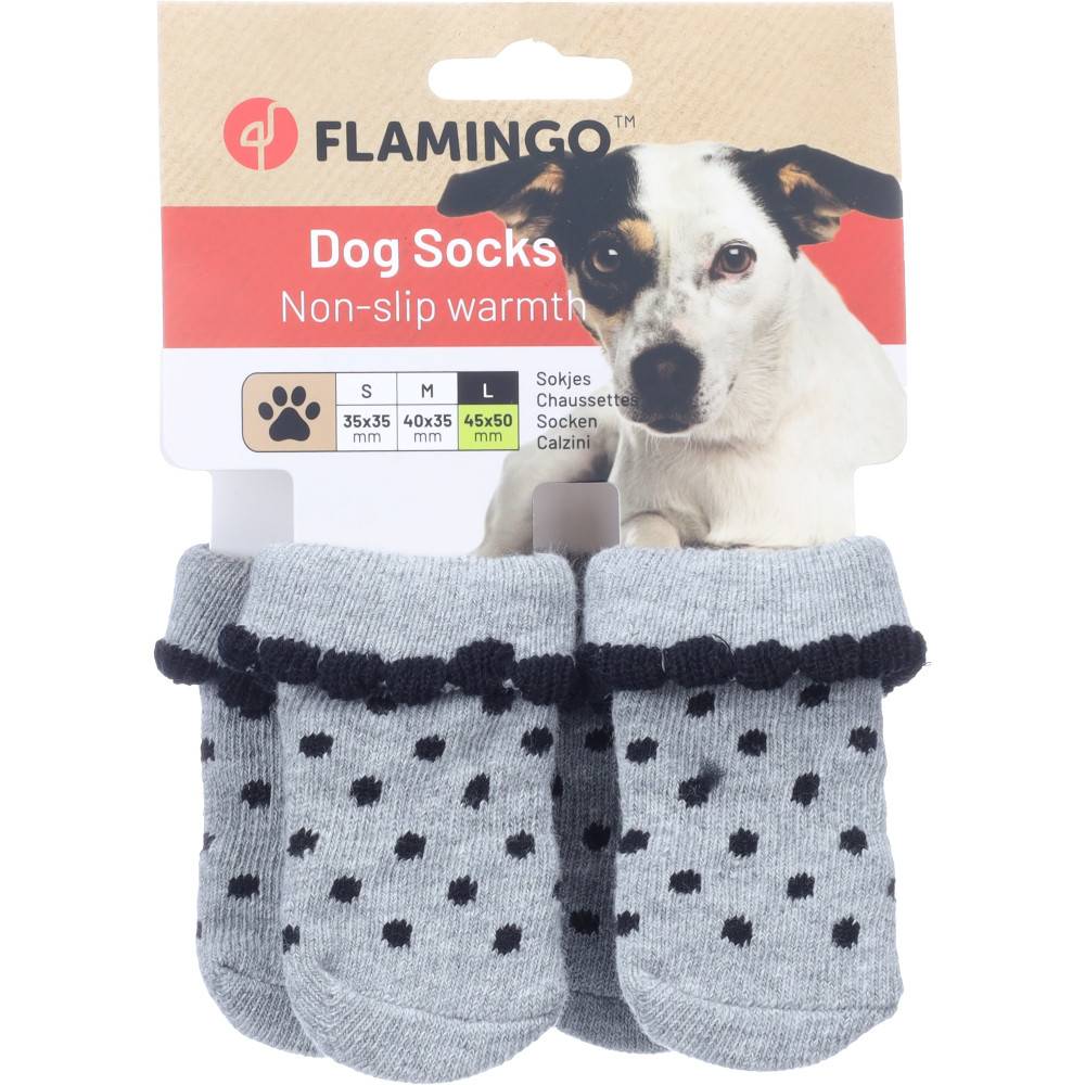 Chaussettes Asia taille L 4 pièces Grise pour chien - Image 3