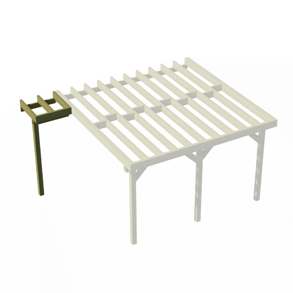 Decklinea - Plateforme Terrasse Bois Pilotis en Kit - 1,2m x 1,2m - Solives + Poteaux - Sapin Traité Autoclave - Personnalisable