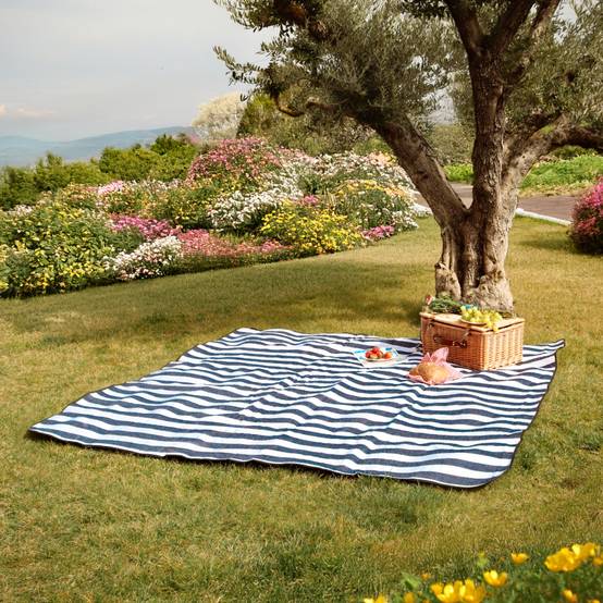 Couverture de pique-nique, tapis, nappe imperméable - 200 x 200 cm - Marin - Linxor - Image 6