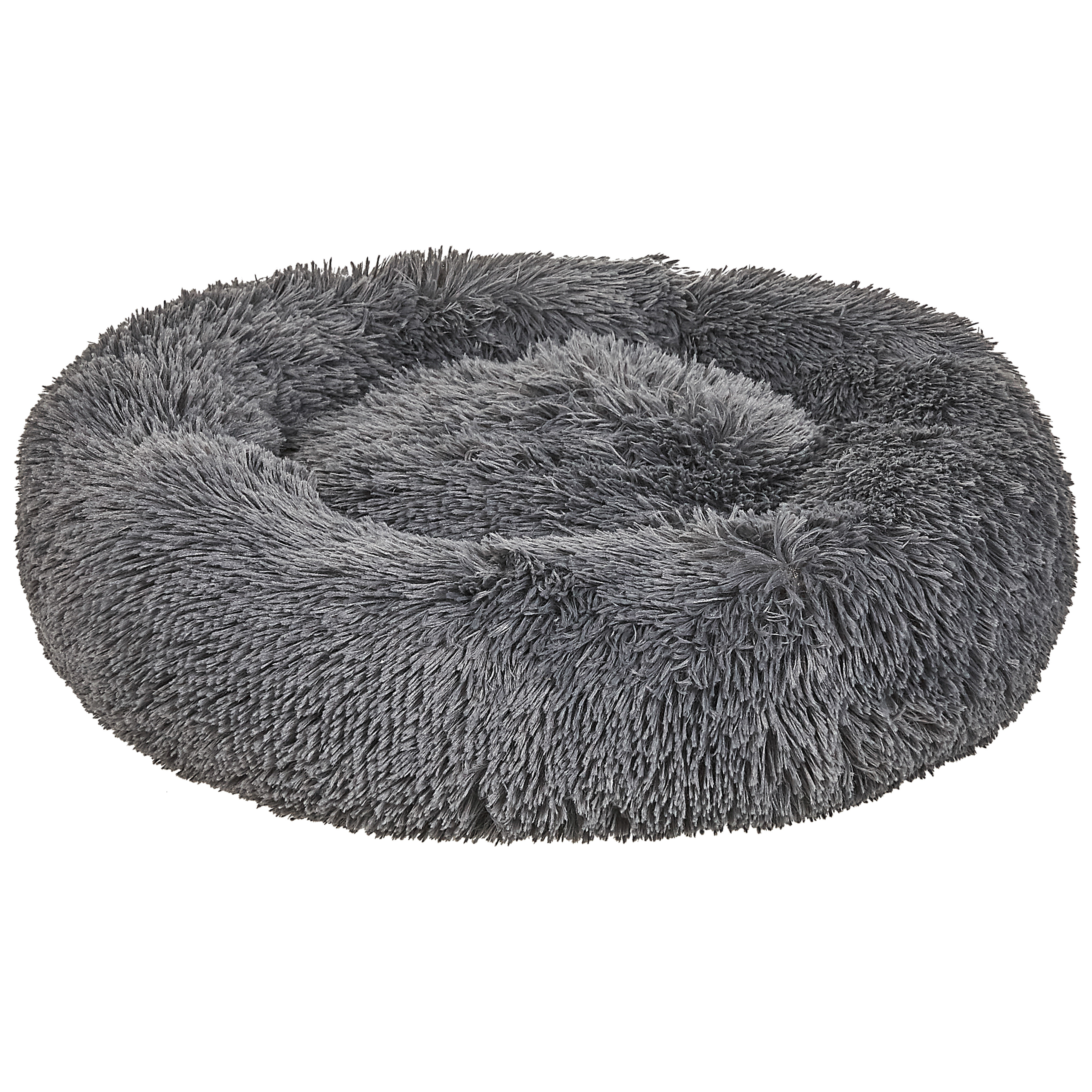Beliani - Lit pour animal Fourrure synthétique Gris foncé KULU - 80x80x20- Beliani - Image 2