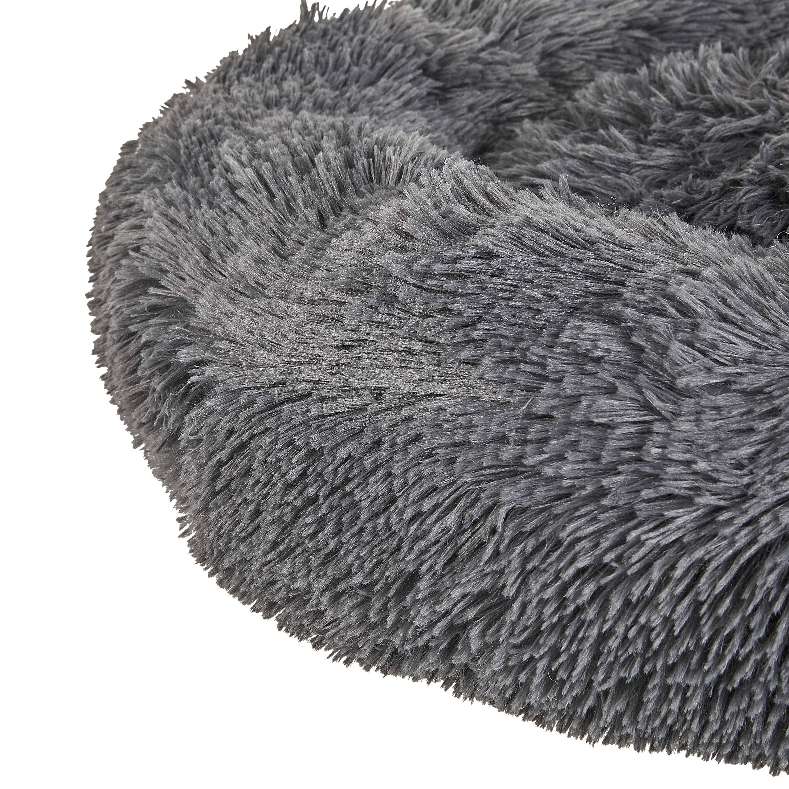 Beliani - Lit pour animal Fourrure synthétique Gris foncé KULU - 80x80x20- Beliani - Image 4