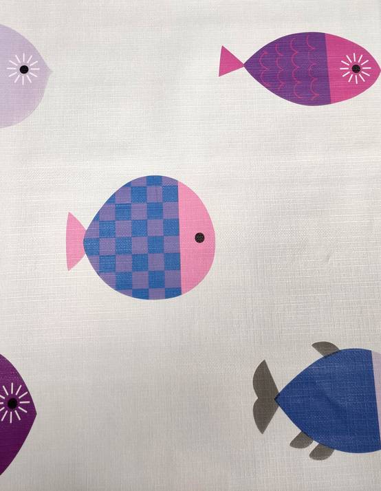 Nappe Composition PVC Base Polyester Anti-taches Poisson Taille 140X250 CM - Image 3