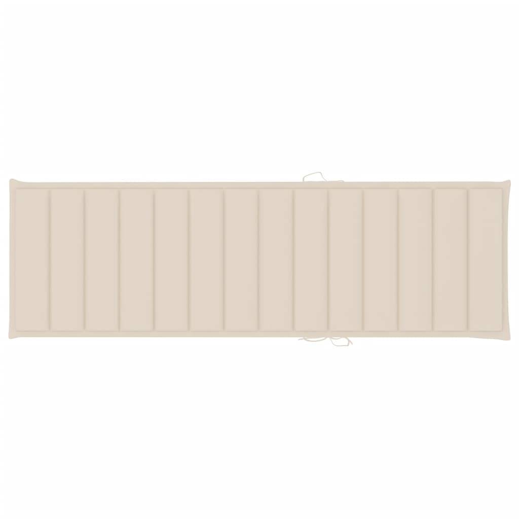 Lot 2 Transats Jardin Roulettes Bois Acacia Dossier Inclinable Pliable Beige - ComfortXL Outdoor Living - Image 7
