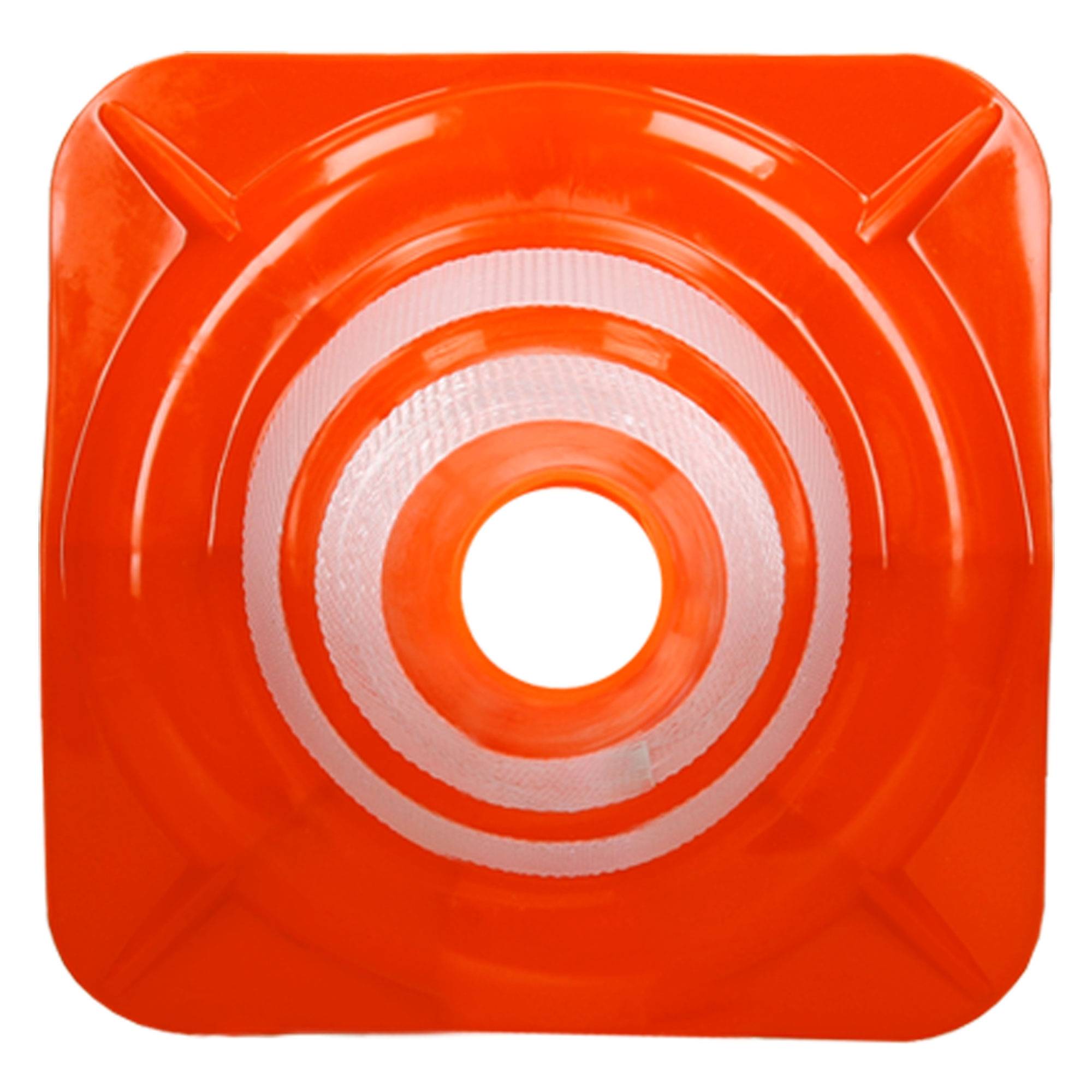 Cône de signalisation pylône 47 cm orange blanc plot avec double bande réfléchissante flexible empilable sécurité routière avertissement de parking - Image 3