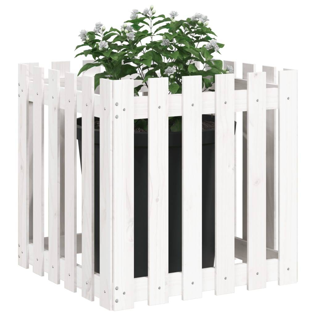 Prolenta Premium - Jardinière bois blanc 60 x 60 x 60 cm - Prolenta premium p331.5 - Image 3
