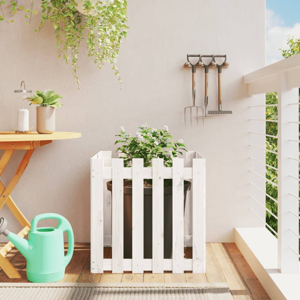 Prolenta Premium - Jardinière bois blanc 60 x 60 x 60 cm - Prolenta premium p331.5 - Image 2