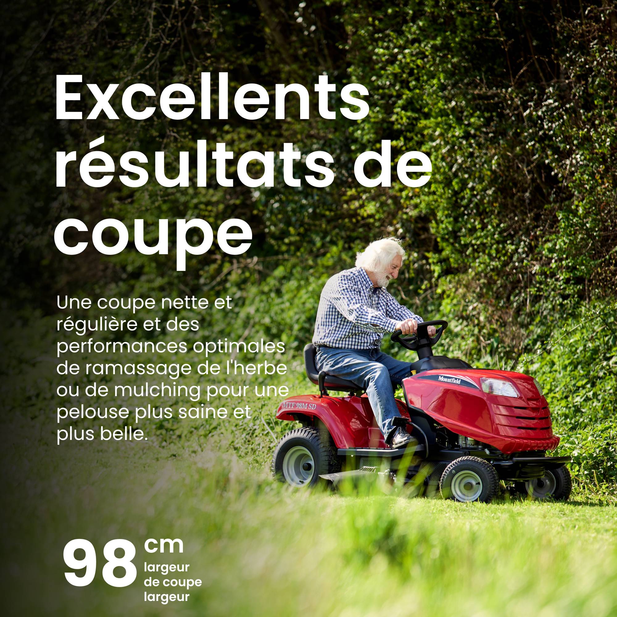 Tracteur tondeuse Mountfield MTF 98M SD – 98 cm, éjection latérale STIGA - Image 3