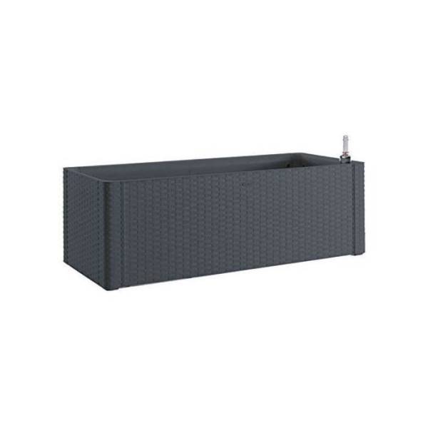 Stefanplast Bac A Fleurs Rectangulaire Natural Delux - 100x43xh33cm - 90 + 6,5l Dans La Reserve - Anthracite - Image 2