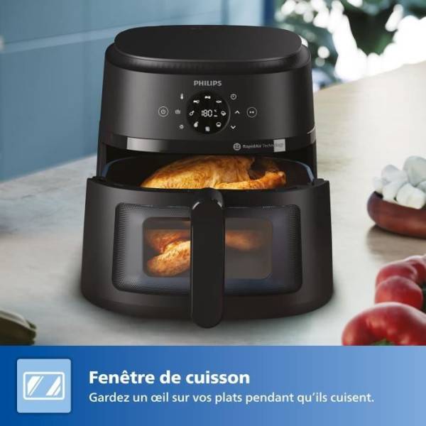 Philips - Friteuse sans huile 6,2l 1700w noir NA230/00 Philips - Image 5