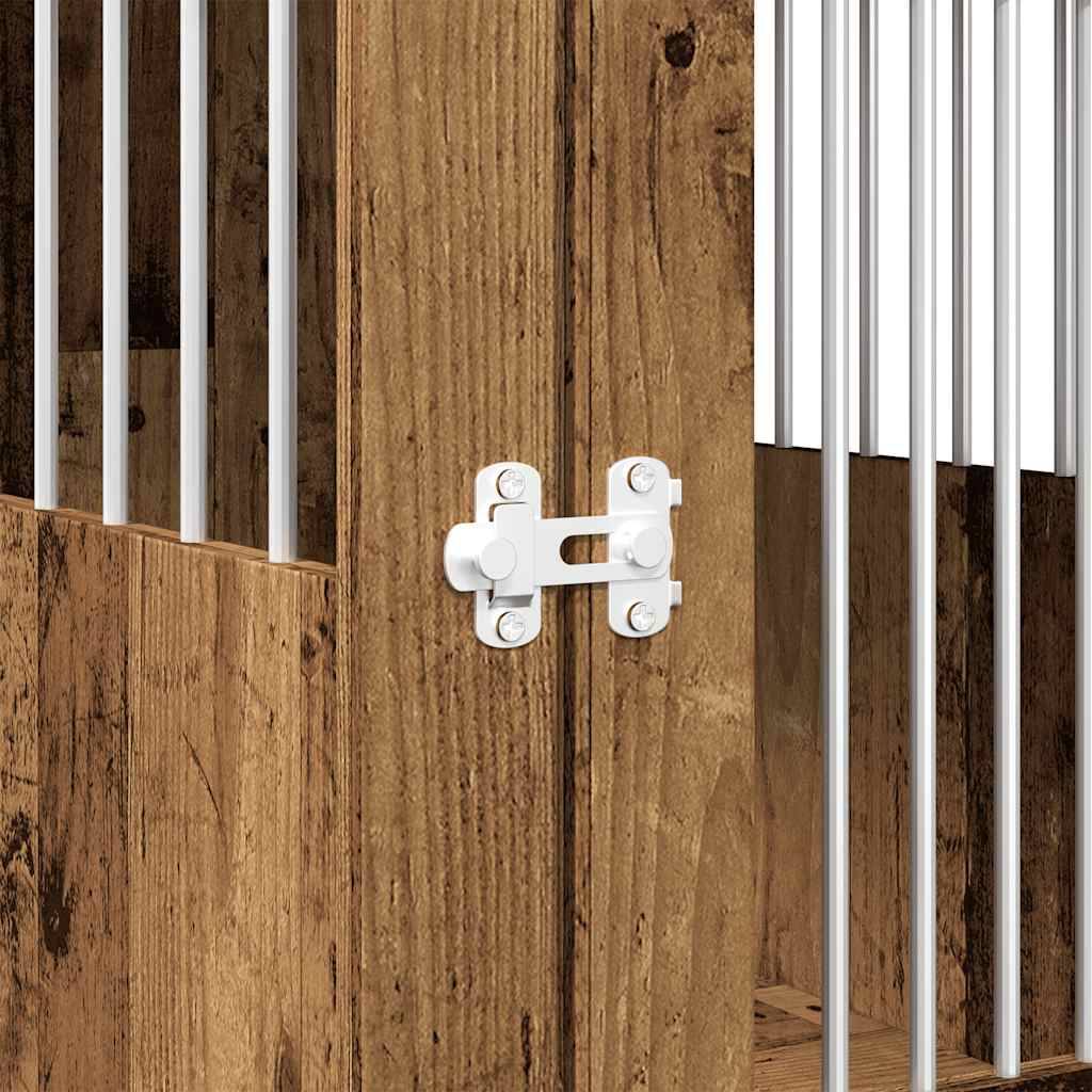 Meuble de cage chiens - Cage meuble pour chien vieux bois 64,5x80x71cm bois d'ingénierie - Image 9